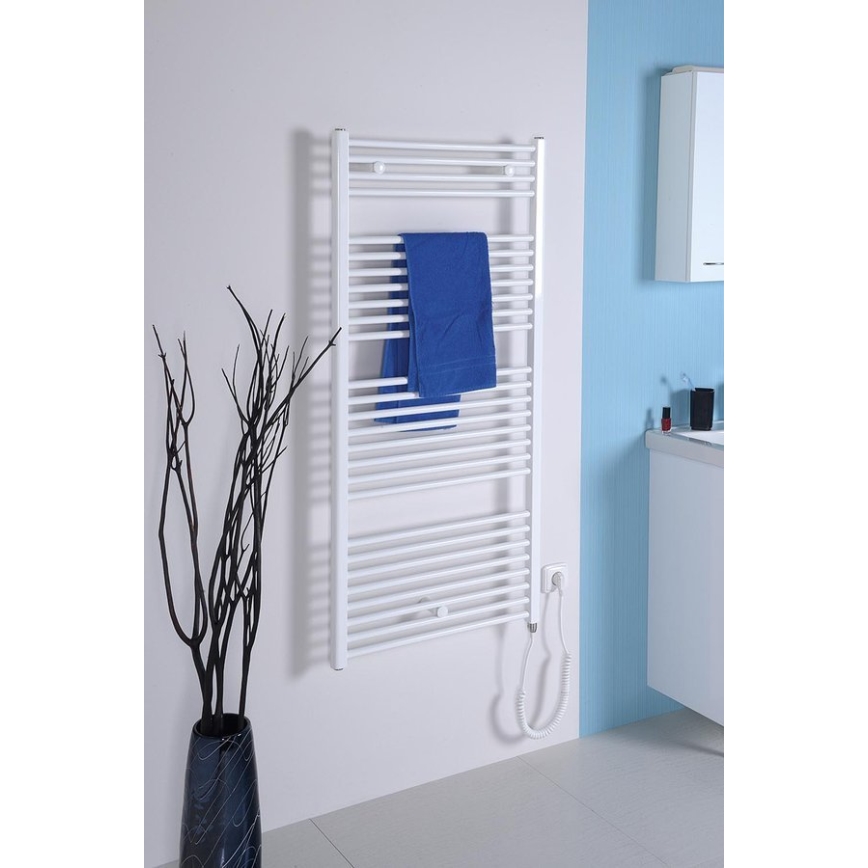 Aqualine - Badezimmer-Elektro-Heizkörper DIRECT-E 600W/230V 132 cm weiß gerade