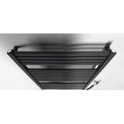 Aqualine - Badezimmer-Elektro-Heizkörper TONDI-E 400W/230V 97 cm matt schwarz gerade