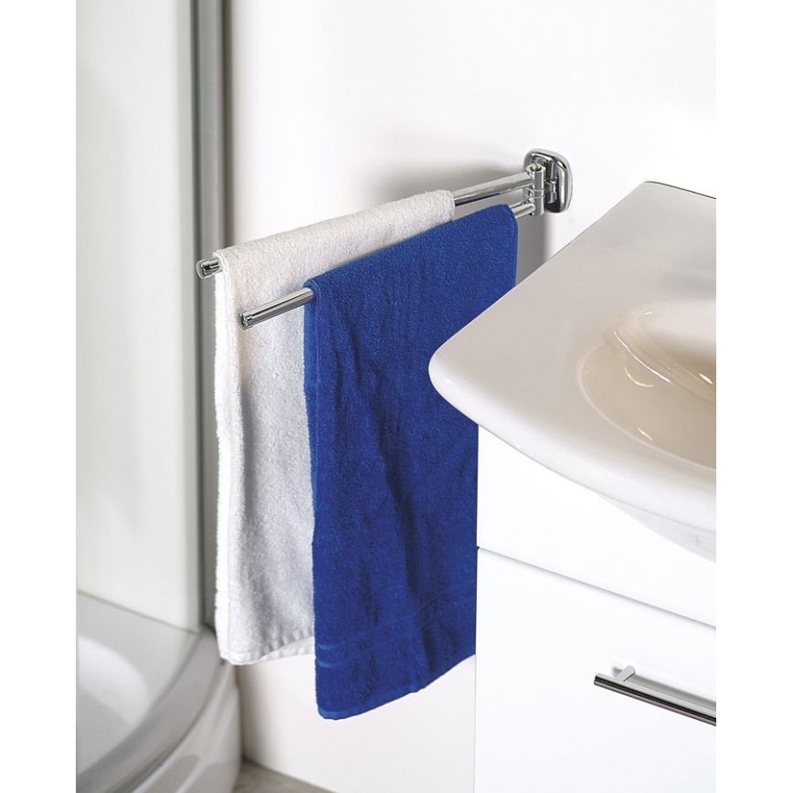 Aqualine - Drehbarer Wand-Handtuchhalter RUMBA 45 cm glänzendes Chrom