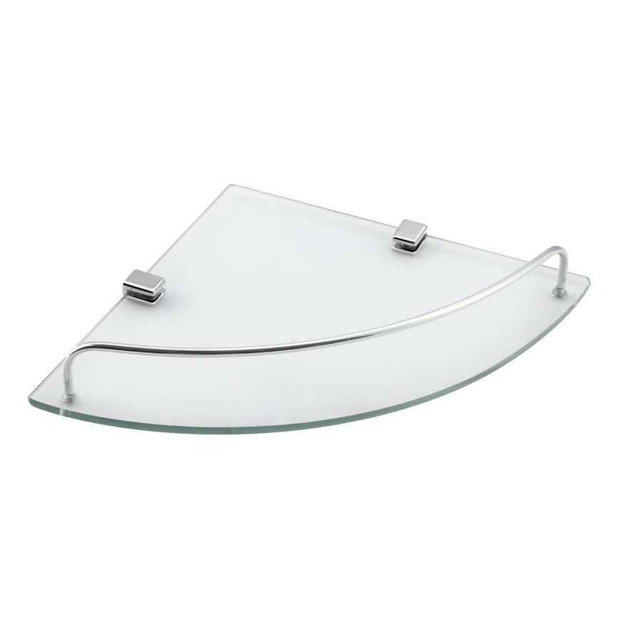 Aqualine - Eck-Duschablage RUMBA transparent Glas/glänzendes Chrom