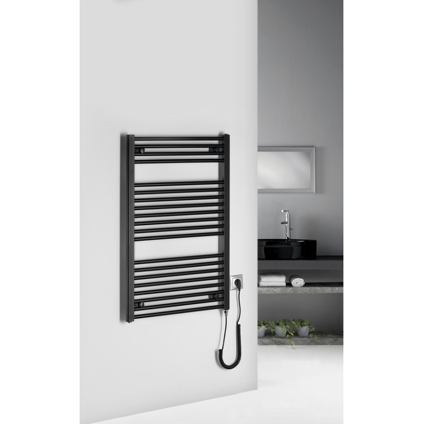 Aqualine - Elektrischer Badheizkörper DIRECT-E 400W 96x60 cm matt schwarz