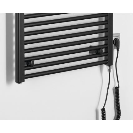 Aqualine - Elektrischer Badheizkörper DIRECT-E 600W 132x60 cm matt schwarz