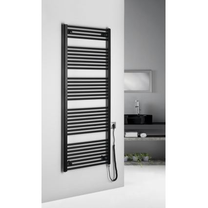 Aqualine - Elektrischer Badheizkörper DIRECT-E 800W 168x60 cm matt schwarz