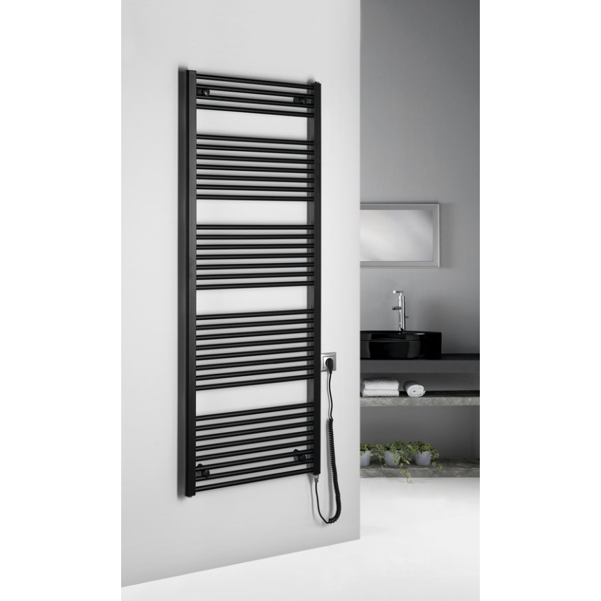Aqualine - Elektrischer Badheizkörper DIRECT-E 800W 168x60 cm matt schwarz