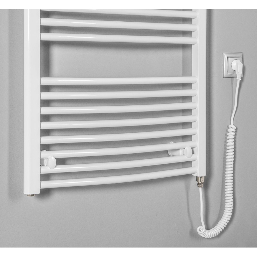 Aqualine - Elektrischer Badheizkörper ORBIT-E 300W 96x45 cm weiß, rund