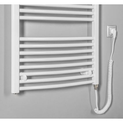 Aqualine - Elektrischer Badheizkörper ORBIT-E 600W 132x60 cm, weiß, rund