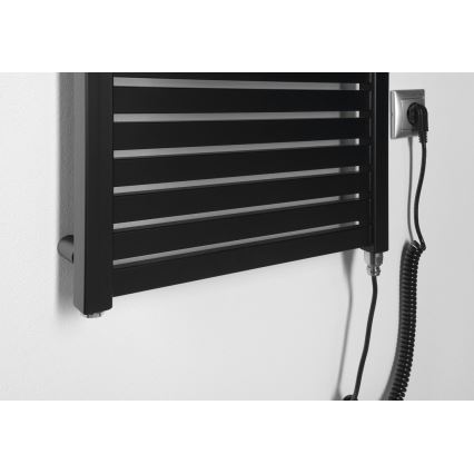 Aqualine - Elektrischer Badheizkörper TONDI-E 300W 97x45 cm matt schwarz