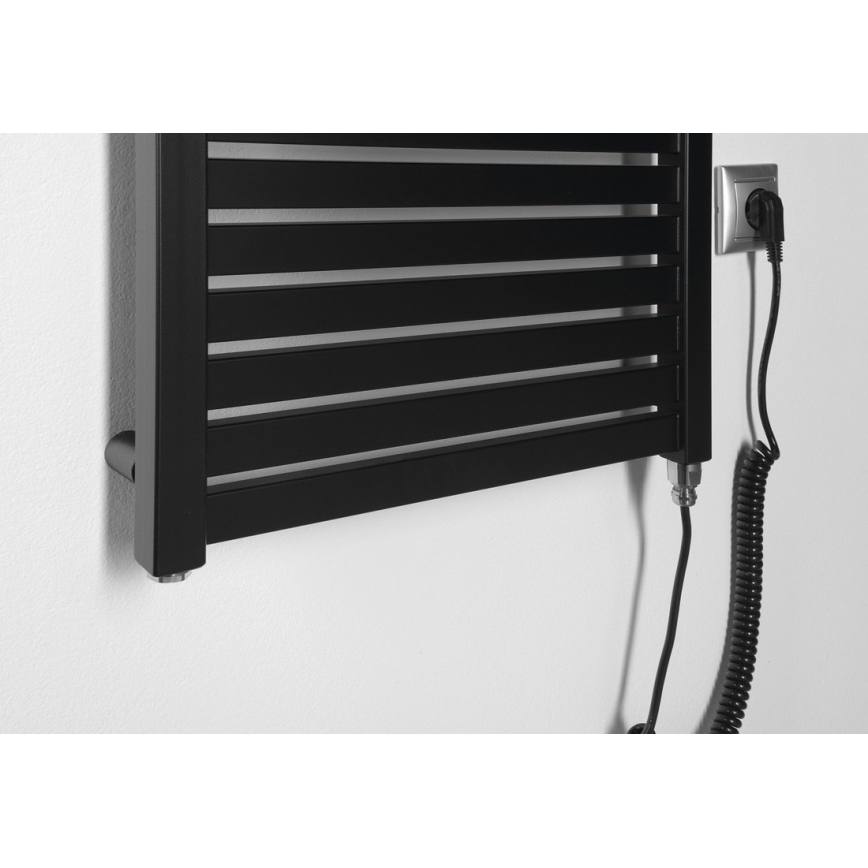 Aqualine - Elektrischer Badheizkörper TONDI-E 300W 97x45 cm matt schwarz