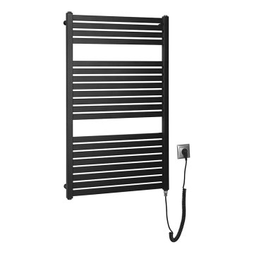 Aqualine - Elektrischer Badheizkörper TONDI-E 400W 97x60 cm matt schwarz