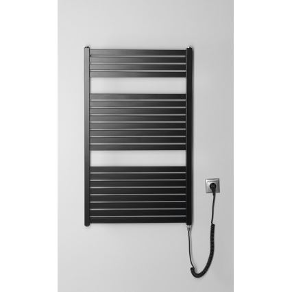 Aqualine - Elektrischer Badheizkörper TONDI-E 400W 97x60 cm matt schwarz