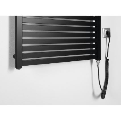 Aqualine - Elektrischer Badheizkörper TONDI-E 400W 97x60 cm matt schwarz