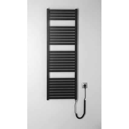 Aqualine - Elektrischer Badheizkörper TONDI-E 500 W 133 x 45 cm matt-schwarz