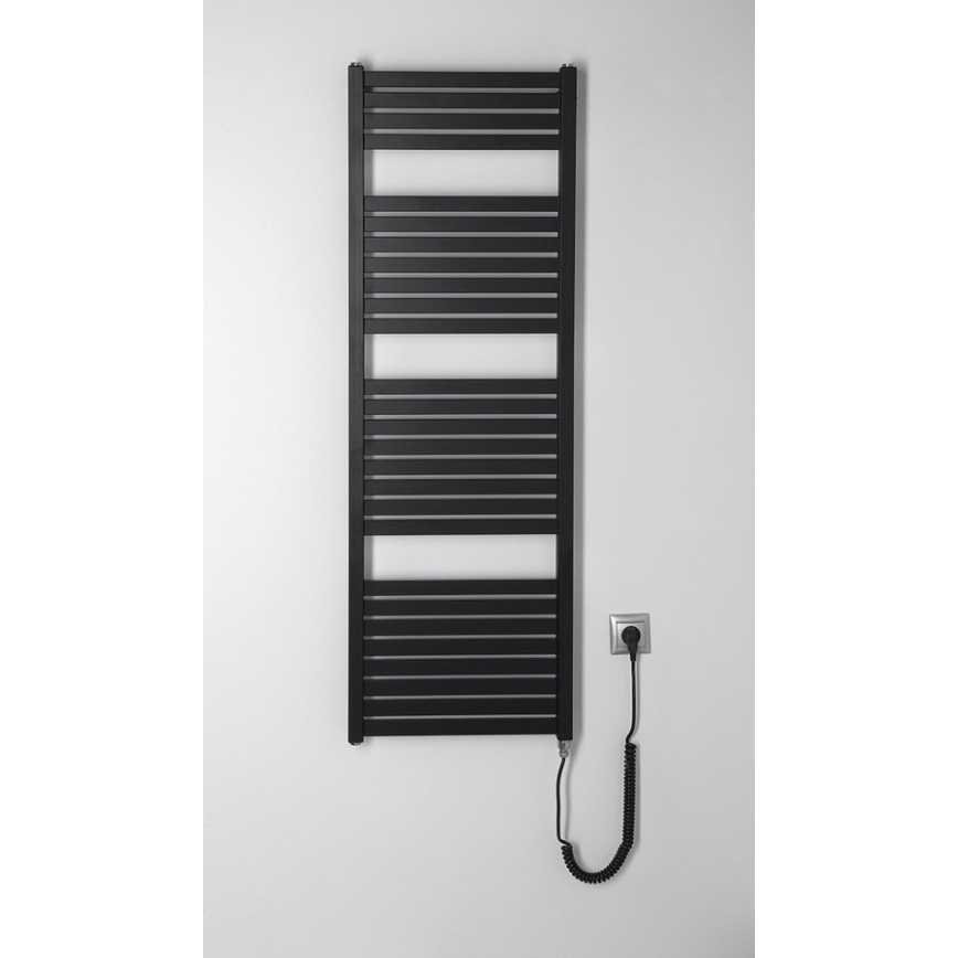 Aqualine - Elektrischer Badheizkörper TONDI-E 500 W 133 x 45 cm matt-schwarz
