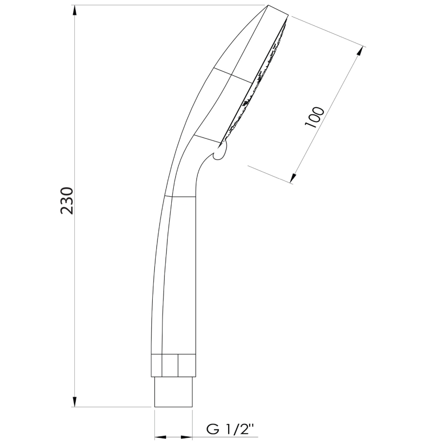 Aqualine - Handbrause Ø 10 cm, polierter Chrom