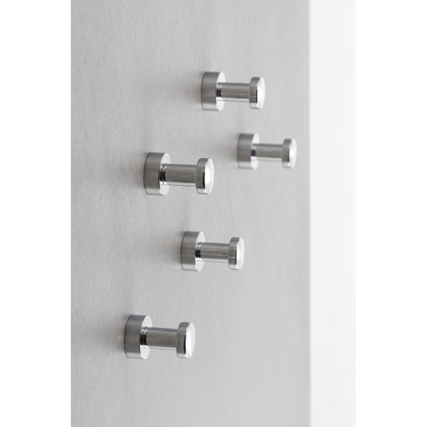 Aqualine - SET 5x Wandhaken SAMBA glänzendes Chrom