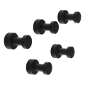 Aqualine - SET 5x Wandhaken SAMBA matt schwarz