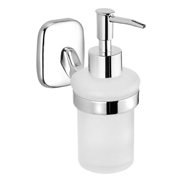 Aqualine - Wand-Seifenspender RUMBA 160 mm milchig Glas/glänzendes Chrom