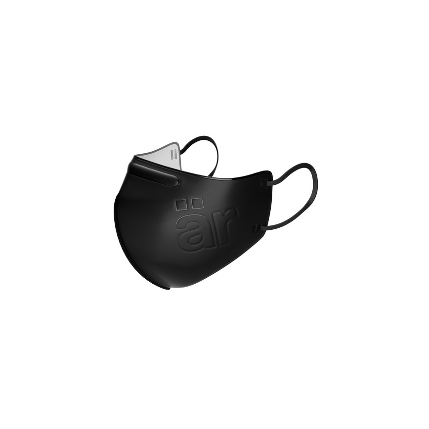 ÄR Antivirale Atemschutzmaske - Big Logo M - ViralOff® 99% - wirksamer als FFP2 schwarz 5St.