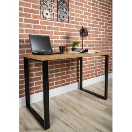 Arbeitstisch BLAT 120x60 cm schwarz/braun