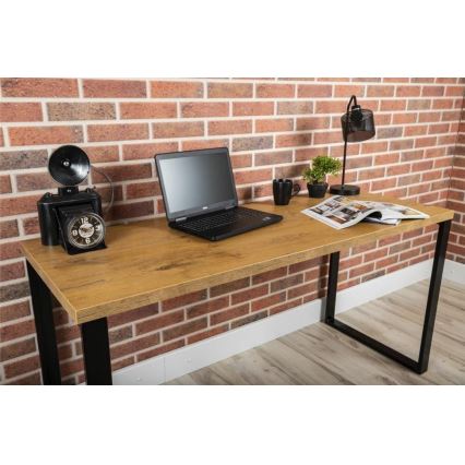 Arbeitstisch BLAT 160x60 cm schwarz/braun