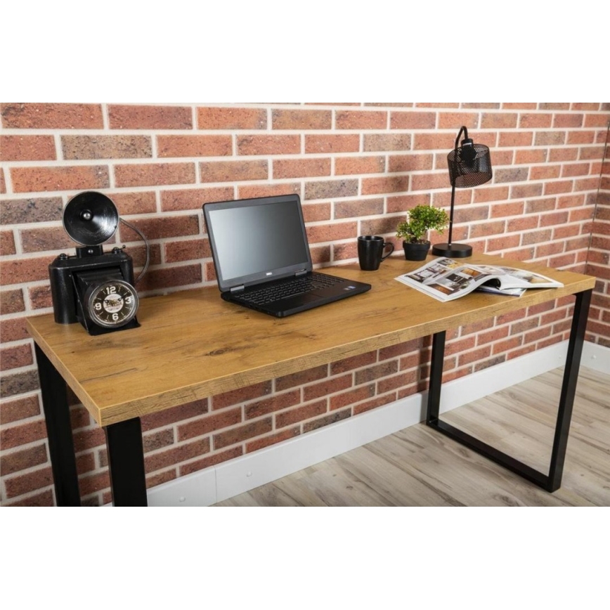 Arbeitstisch BLAT 160x60 cm schwarz/braun
