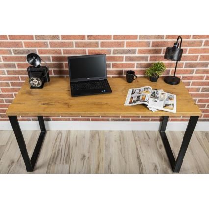 Arbeitstisch BLAT 160x60 cm schwarz/braun