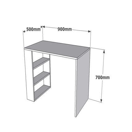 Arbeitstisch COOL 70x90 cm weiß