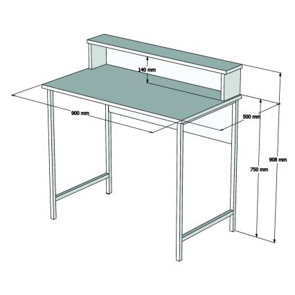 Arbeitstisch USO 90,8x90 cm braun