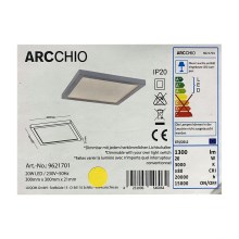 Arcchio – Dimmbare LED-Deckenleuchte SOLVIE LED/20W/230V