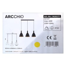 Arcchio - Hängeleuchte an Schnur ARTHURIA 3xE27/60W/230V