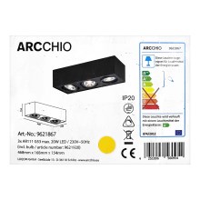 Arcchio - LED-Deckenleuchte DWIGHT 3xG53/20W/230V