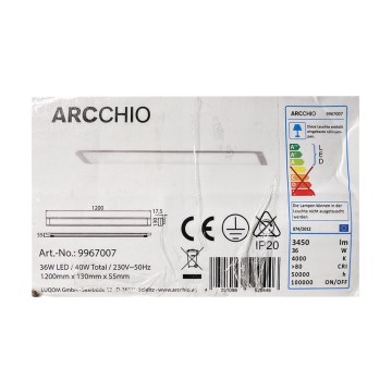 Arcchio - LED-Deckenleuchte VINCA LED/36,4W/230V