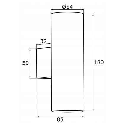 Argon 0910 - Wandleuchte MITOS 2xGU10/5W/230V weiß