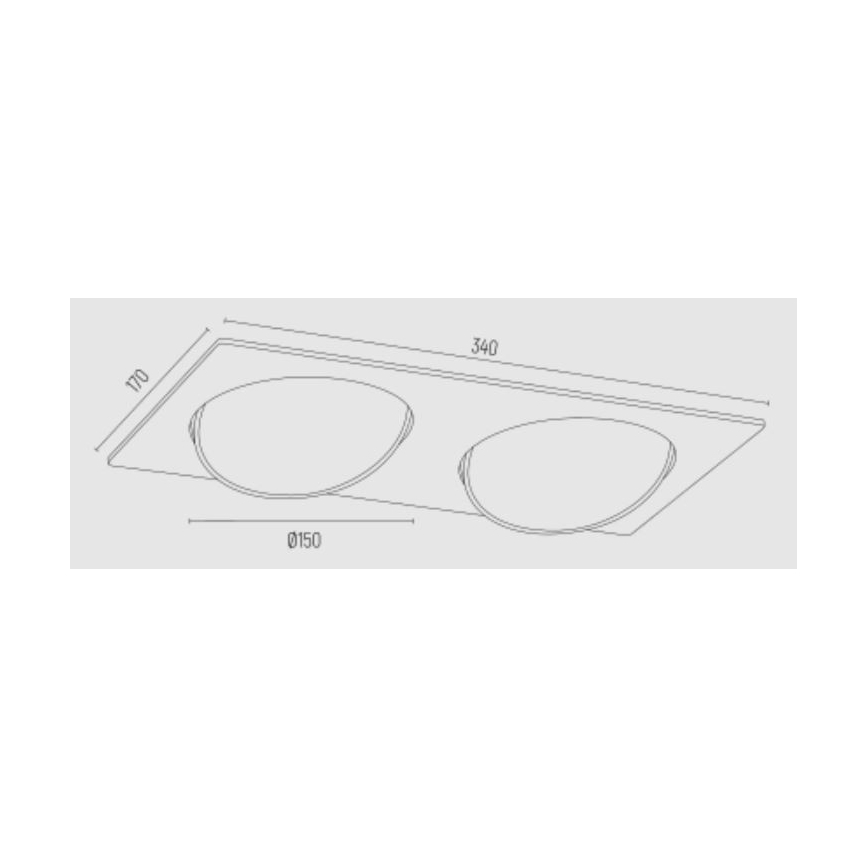 Argon 1046 - Einbaubeleuchtung OLIMP 2xGU10-AR111/12W/230V weiß