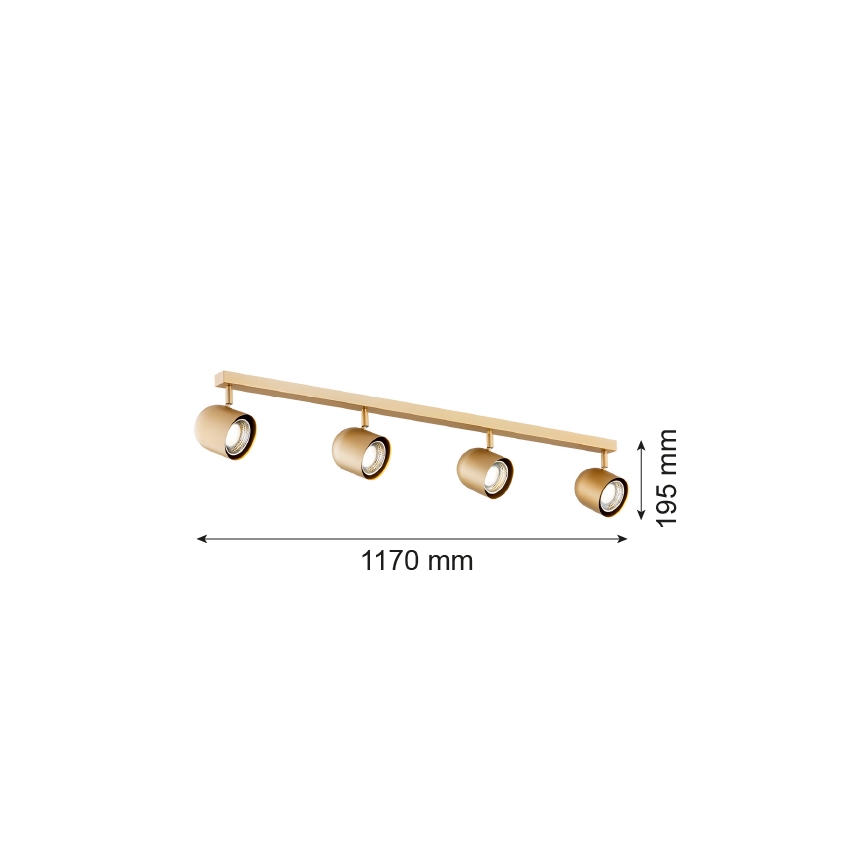 Argon 1810 - Strahler ISOLA 4xGU10/5W/230V