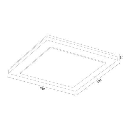 Argon 1872 - Deckenleuchte TABOR 4xE27/15W/230V 52x52 cm Terrakotta