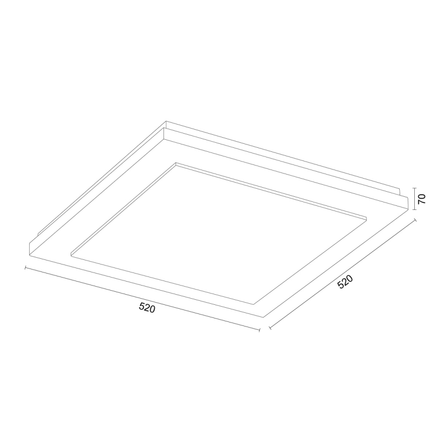 Argon 1873 - Deckenleuchte TABOR 4xE27/15W/230V 52x52 cm grau