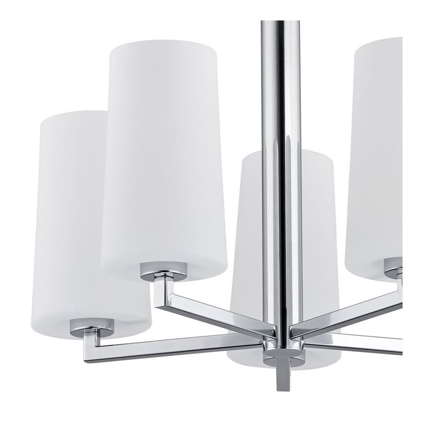 Argon 2053 - Kronleuchter an einer Stange CAMELOT 5xE27/15W/230V chrom glänzend