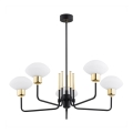 Argon 2128 - Deckenleuchte an Stange RAVELLO 5xE14/15W/230V schwarz/gold