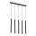 Argon 2137 - Hängeleuchte an Seil ETNA 5xG9/6W/230V schwarz