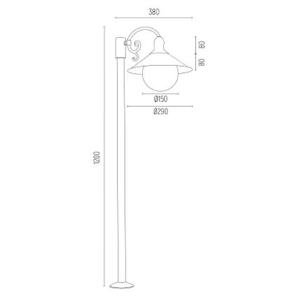 Argon 3284 - Außenleuchte ERBA BIS 1xE27/15W/230V