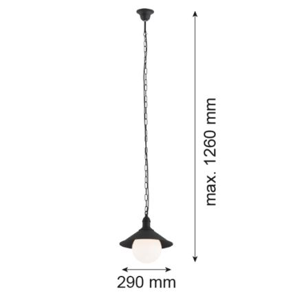 Argon 3285 - Außenhängeleuchte ERBA BIS 1xE27/60W/230V