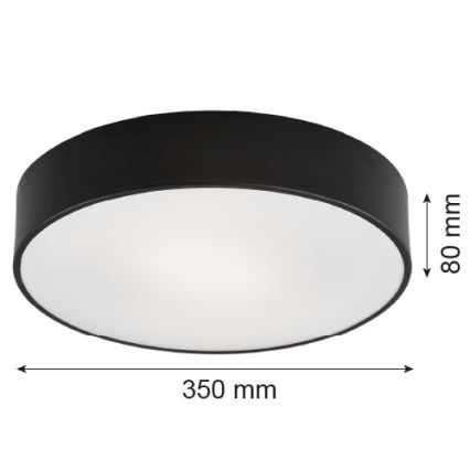 Argon 3570 - LED Deckenleuchte DARLING LED/25W/230V Ø 35 cm schwarz