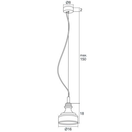 Argon 3795 - LED-Kronleuchter an einer Litze TULUZA LED/5W/230V