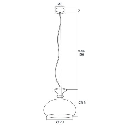 Argon 3805 - LED-Kronleuchter an einer Litze GROSSETO LED/8W/230V