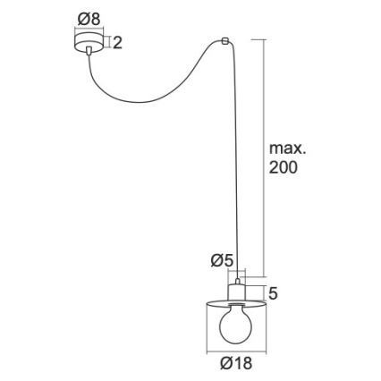 Argon 3836 - Hängeleuchte CORSO 1xE27/15W/230V chrom glänzend