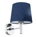 Argon 3908 - Wandlampe BOLZANO 1xE27/15W/230V blau/chrom glänzend