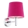 Argon 3909 - Wandlampe BOLZANO 1xE27/15W/230V rosa/chrom glänzend