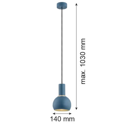 Argon 4216 - Hängeleuchte SINES 1xE27/15W/230V Durchschn. 14 cm blau