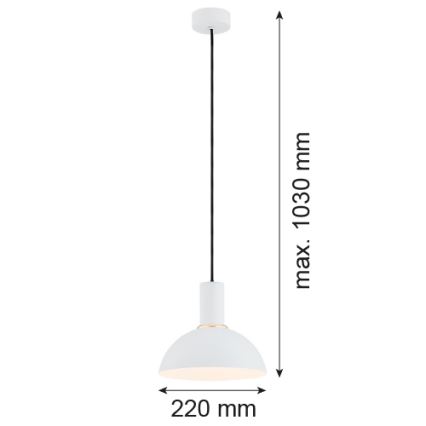 Argon 4220 - Hängeleuchte SINES 1xE27/15W/230V Durchschn. 28 cm weiß